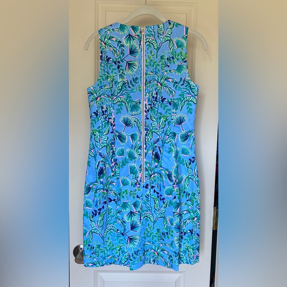 NWT Lilly Pulitzer Mila Stretch Shift Dress, Blue, Size 2 - Picture 2 of 6